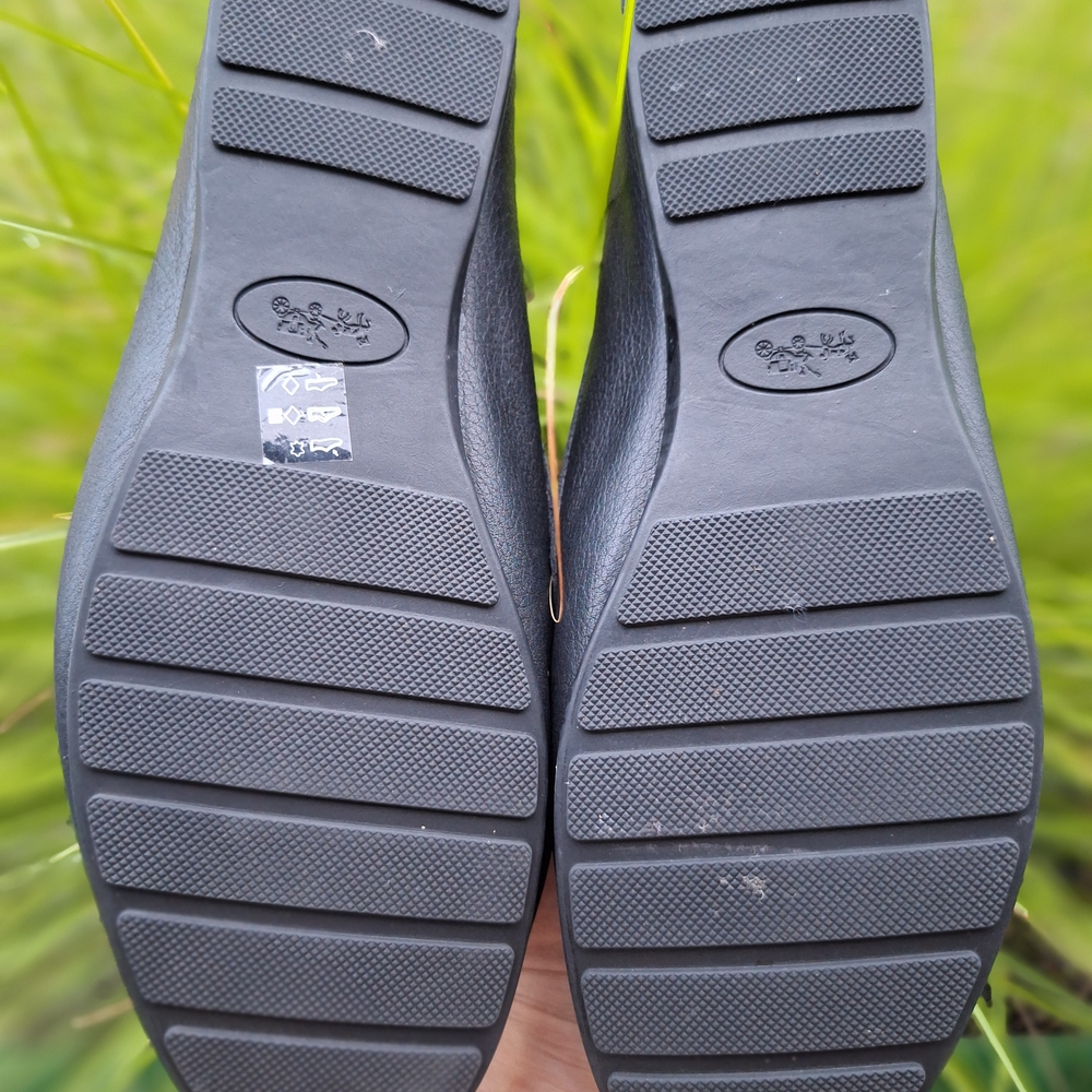 Coach Black Loafers with Gold Accent - Picture 5 of 5